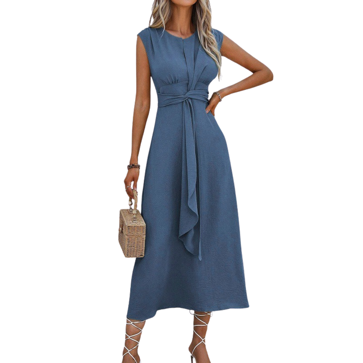 MIYA™ - Robe longue sans manches élégante à nouer à la taille