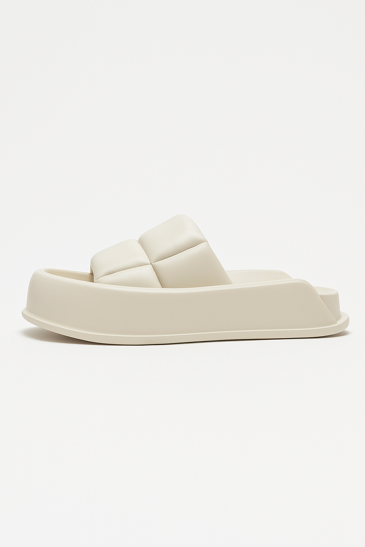 Sandales à plateforme en cuir de mouton faites à la main