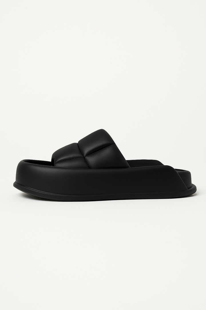 Sandales à plateforme en cuir de mouton faites à la main