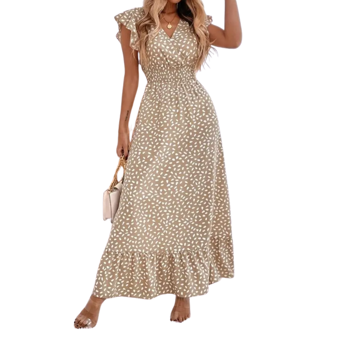 CELINDRA™ – Robe bohème florale à manches volantées