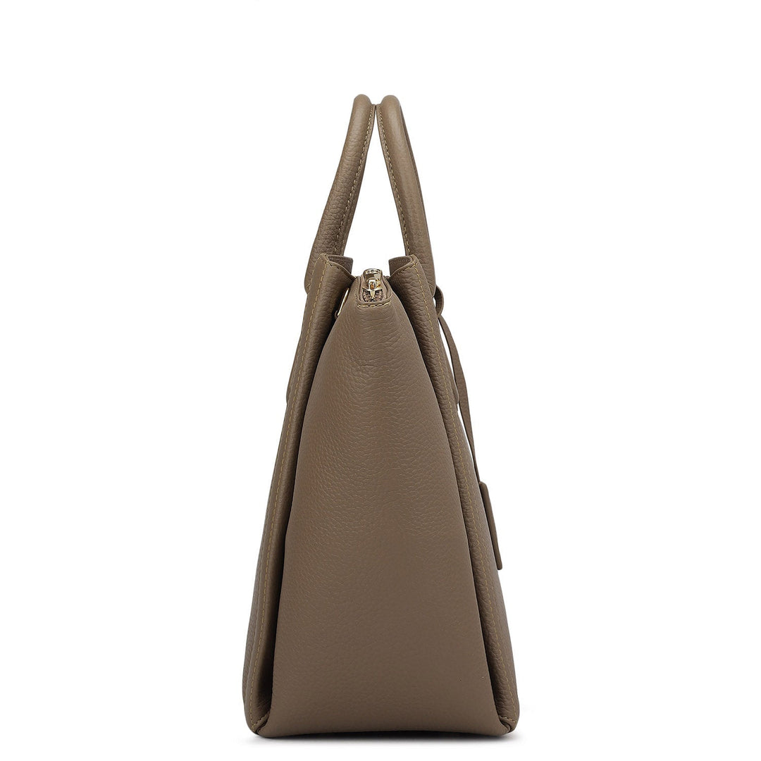 Élégance Paris - Sac Cartable Classique en Cuir Ciré
