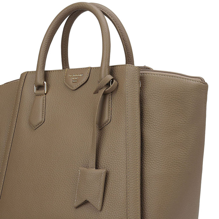 Élégance Paris - Sac Cartable Classique en Cuir Ciré
