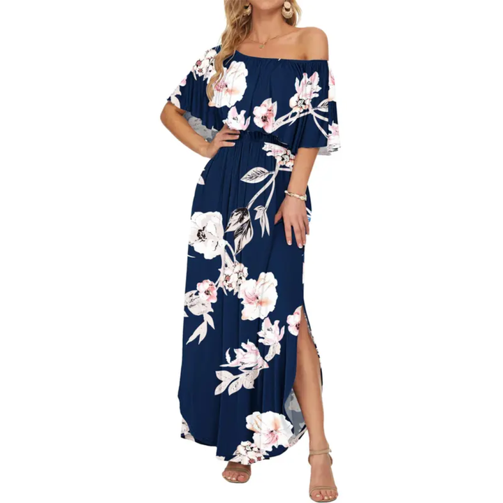 FLORENTINE™ – Robe longue à volants et épaules dénudées