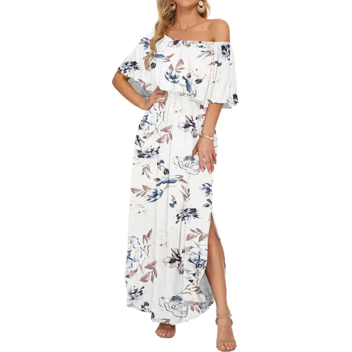 FLORENTINE™ – Robe longue à volants et épaules dénudées