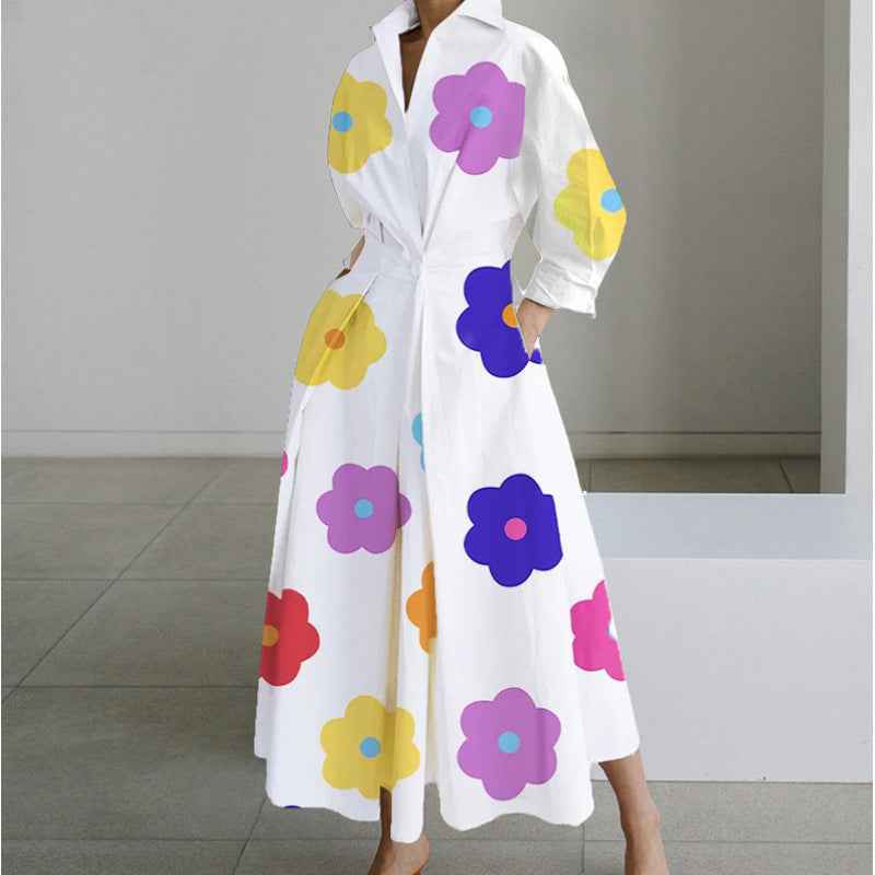 SOFER™ - Robe longue élégante portefeuille à col