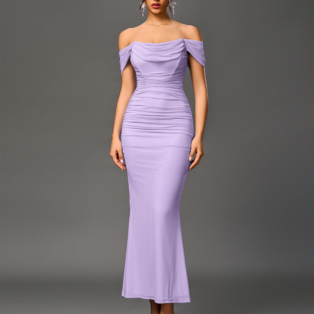 EUNOIA™ - Robe Sirène Élégante Épaules Dénudées et Dos Nu