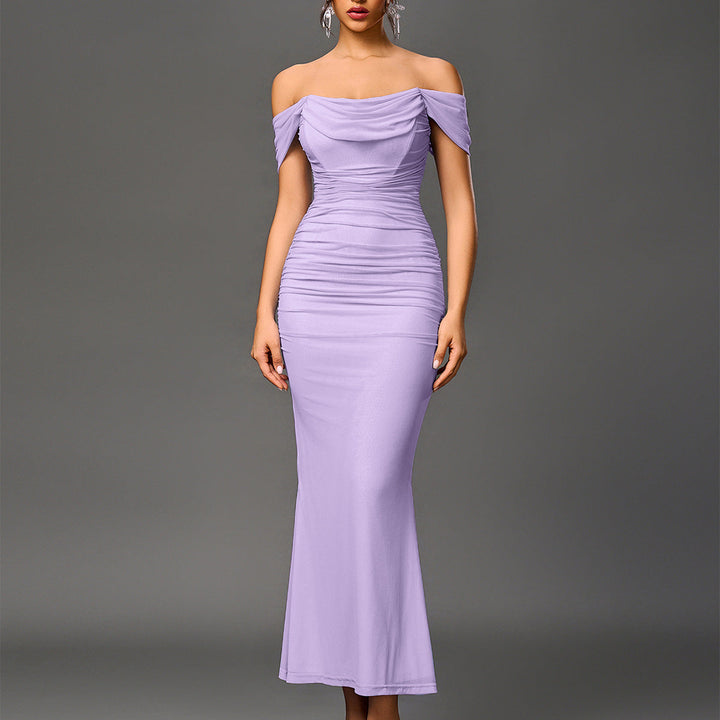 EUNOIA™ - Robe Sirène Élégante Épaules Dénudées et Dos Nu