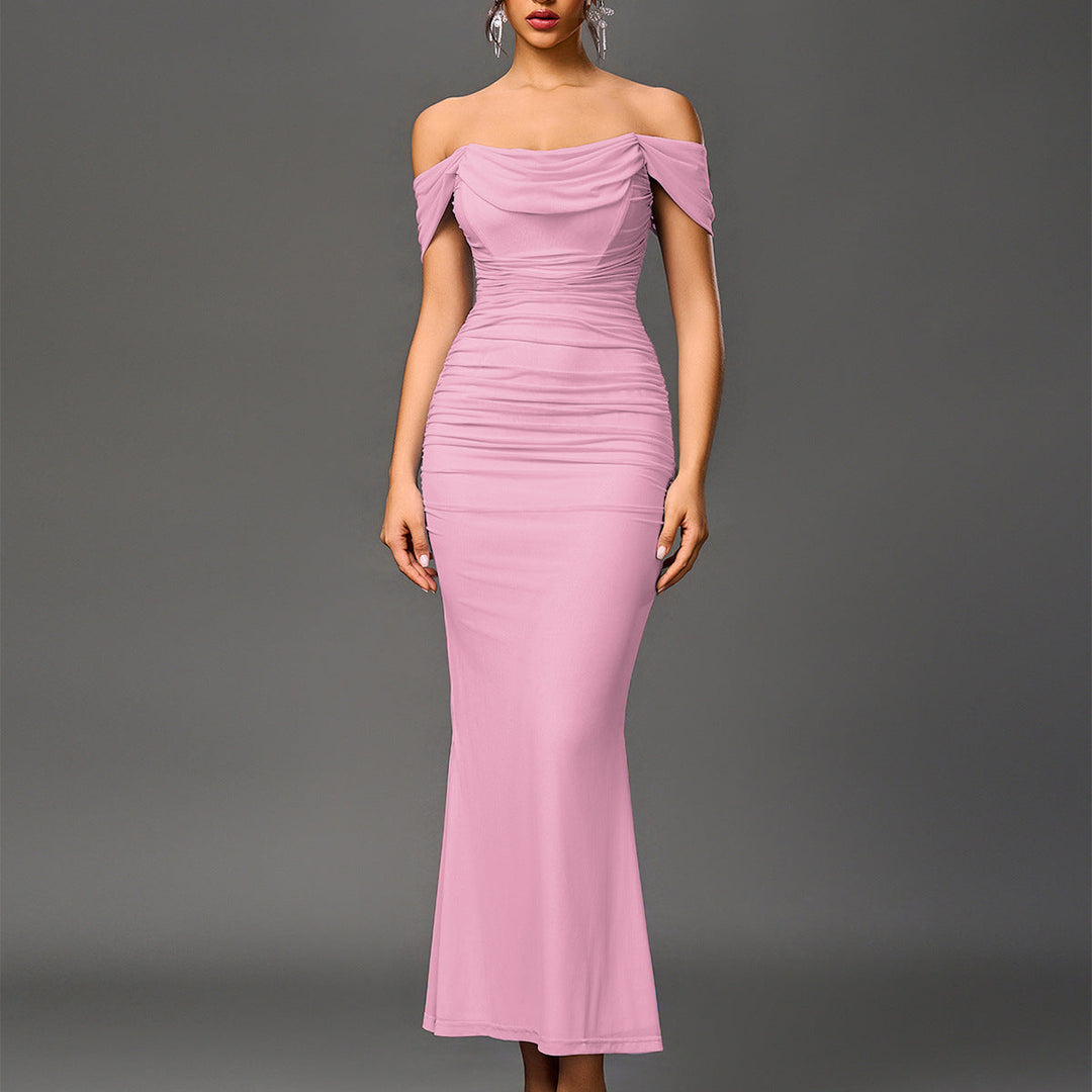EUNOIA™ - Robe Sirène Élégante Épaules Dénudées et Dos Nu