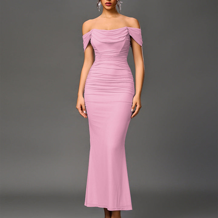 EUNOIA™ - Robe Sirène Élégante Épaules Dénudées et Dos Nu