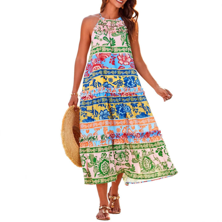 Robe longue à volants style bohème chic FELICITY™