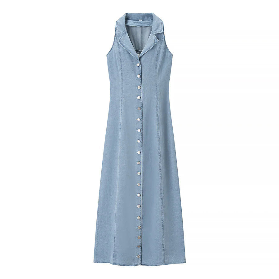 INOCENCIA™ – Robe longue classique boutonnée avec décolleté en V profond