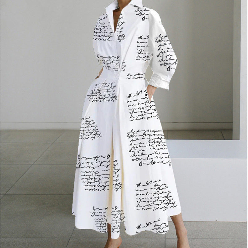 SOFER™ - Robe longue élégante portefeuille à col