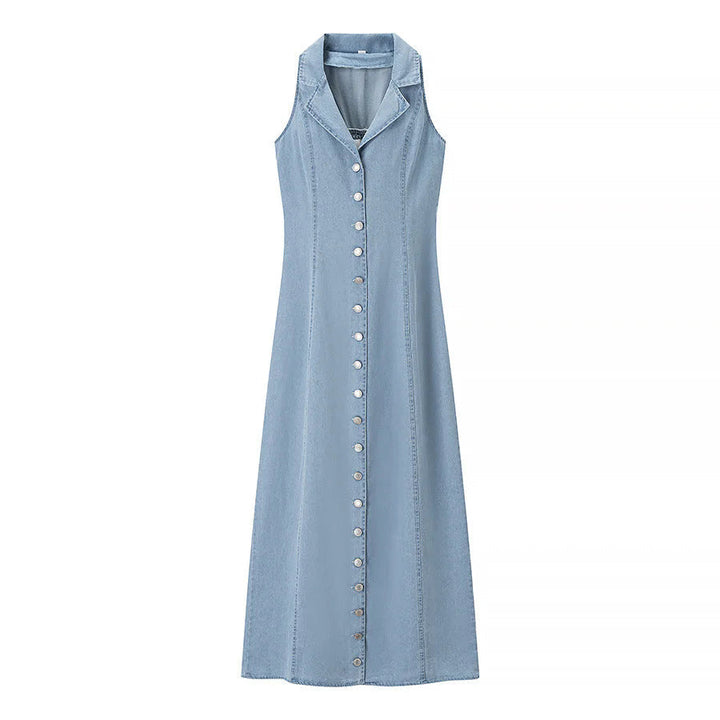 INOCENCIA™ – Robe longue classique boutonnée avec décolleté en V profond