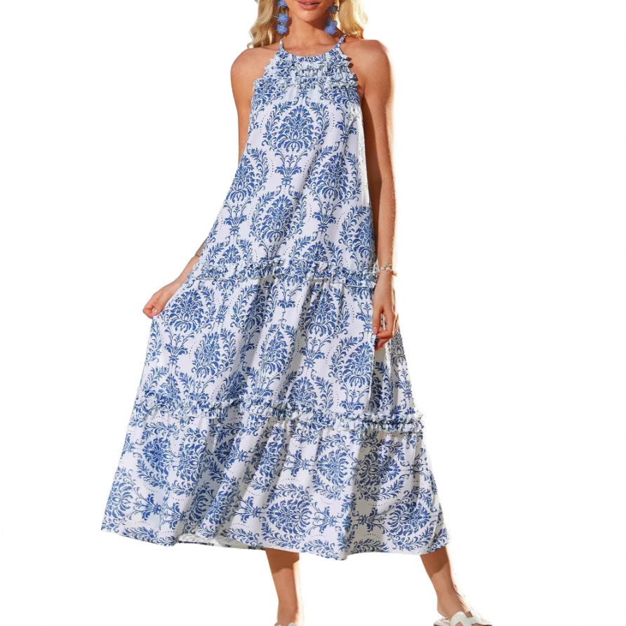 Robe longue à volants style bohème chic FELICITY™