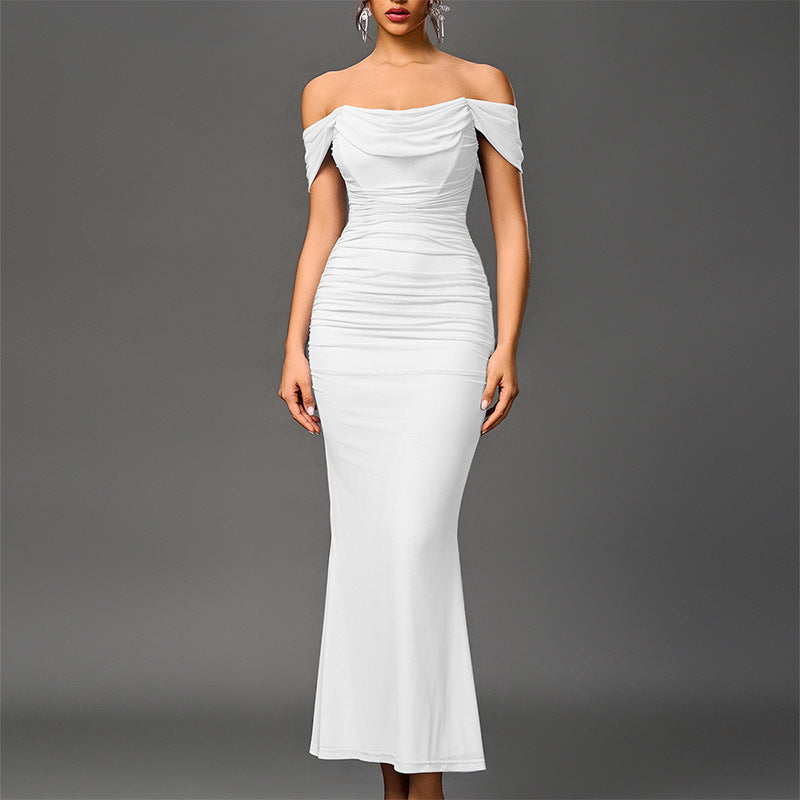 EUNOIA™ - Robe Sirène Élégante Épaules Dénudées et Dos Nu