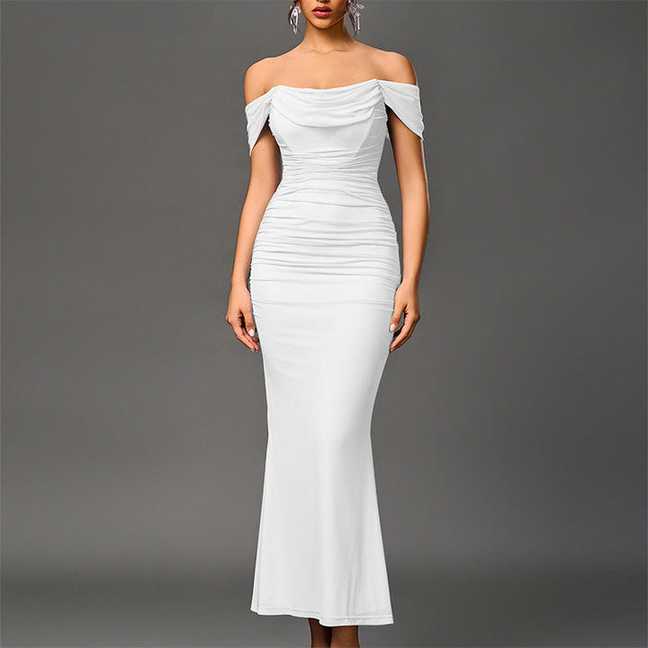 EUNOIA™ - Robe Sirène Élégante Épaules Dénudées et Dos Nu