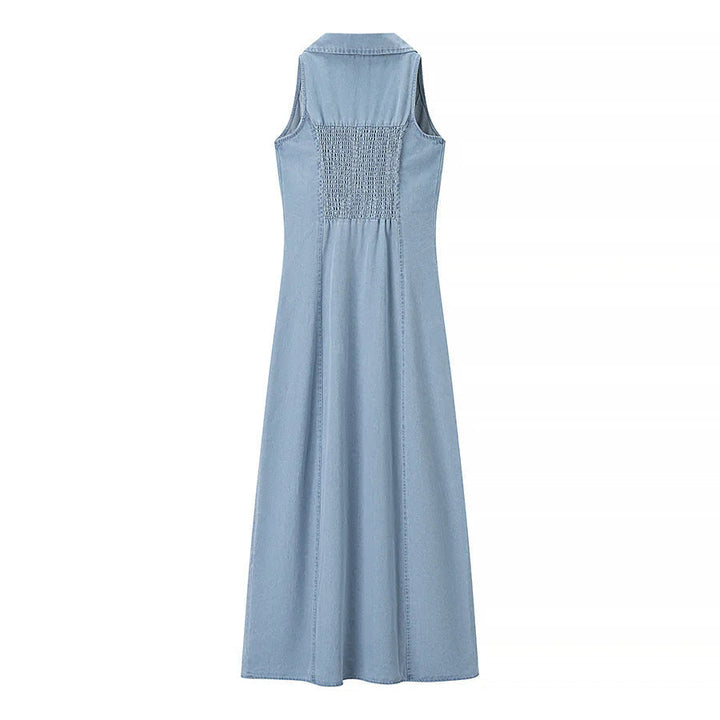 INOCENCIA™ – Robe longue classique boutonnée avec décolleté en V profond