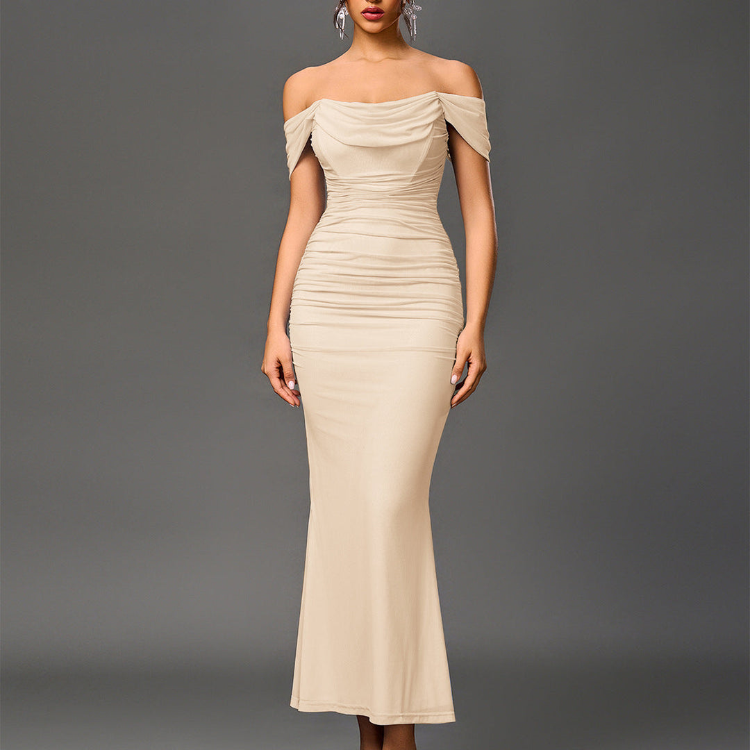 EUNOIA™ - Robe Sirène Élégante Épaules Dénudées et Dos Nu