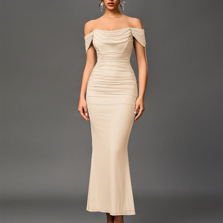EUNOIA™ - Robe Sirène Élégante Épaules Dénudées et Dos Nu