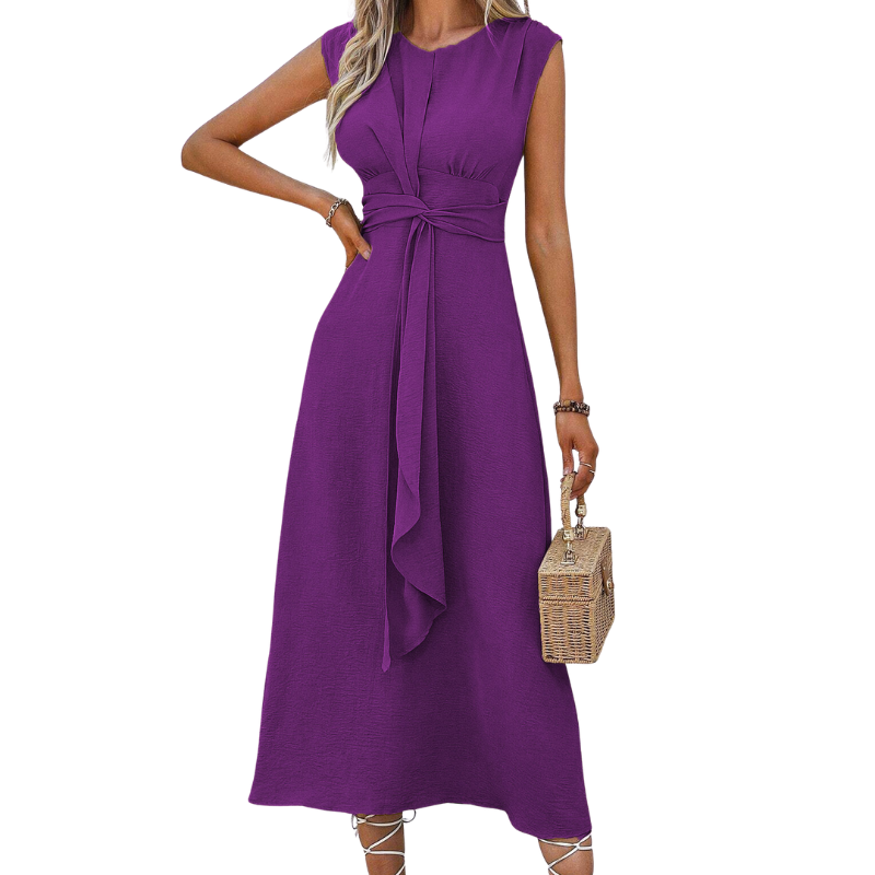 MIYA™ - Robe longue sans manches élégante à nouer à la taille