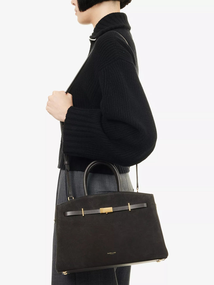 Amélisse - Sac à main chic en cuir mi-long