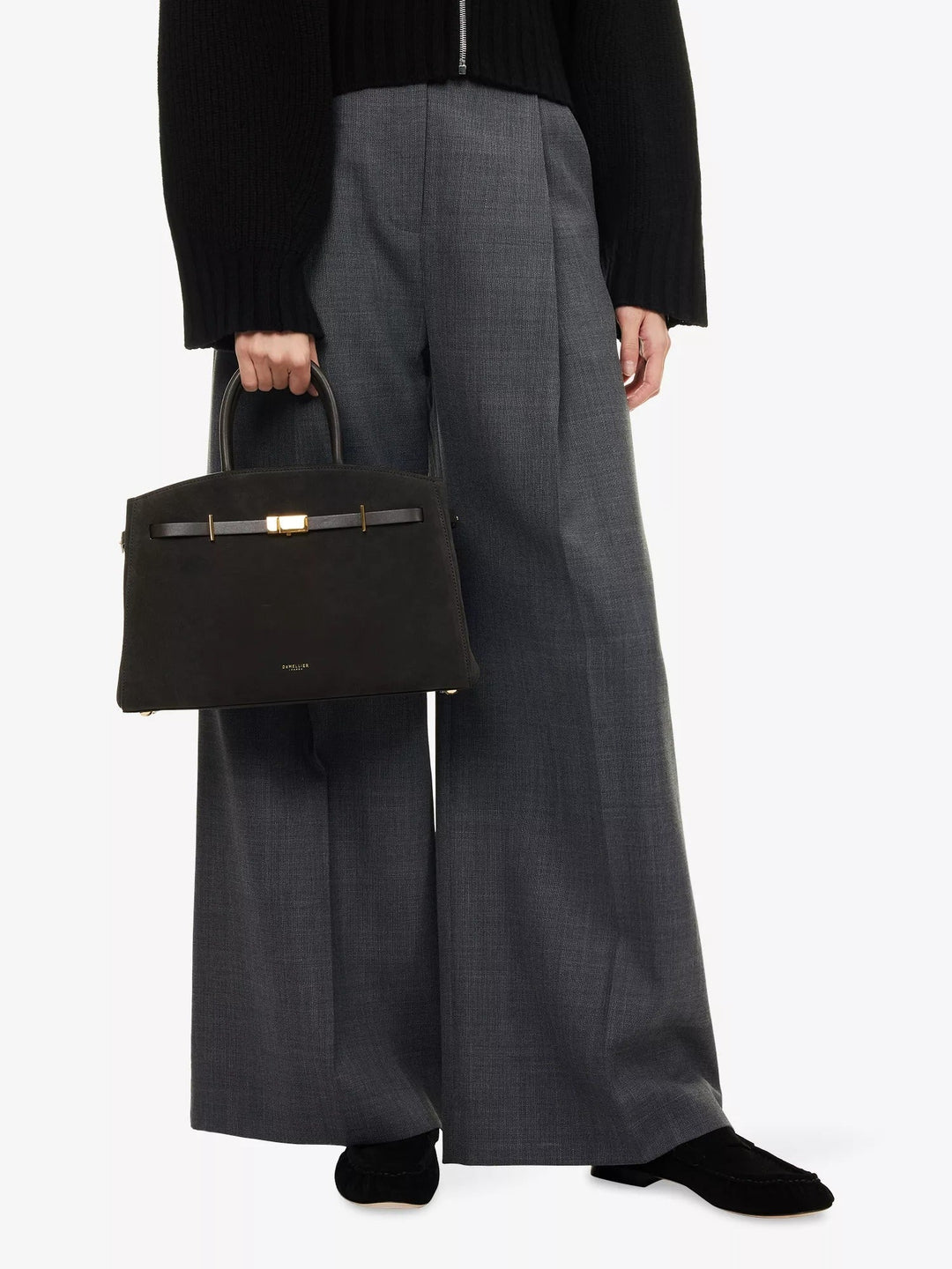 Amélisse - Sac à main chic en cuir mi-long