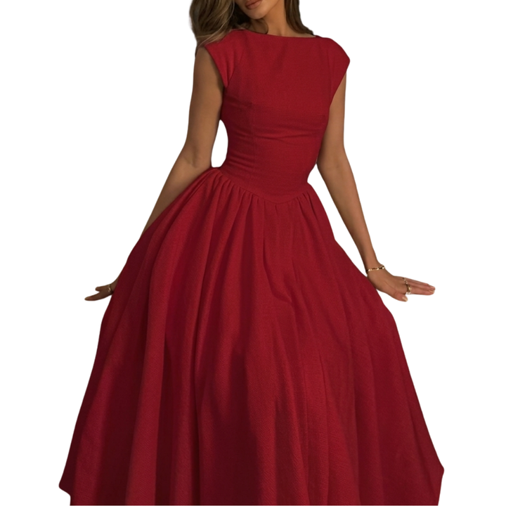 CLARISSA™ – Robe longue chic Bardot dos nu