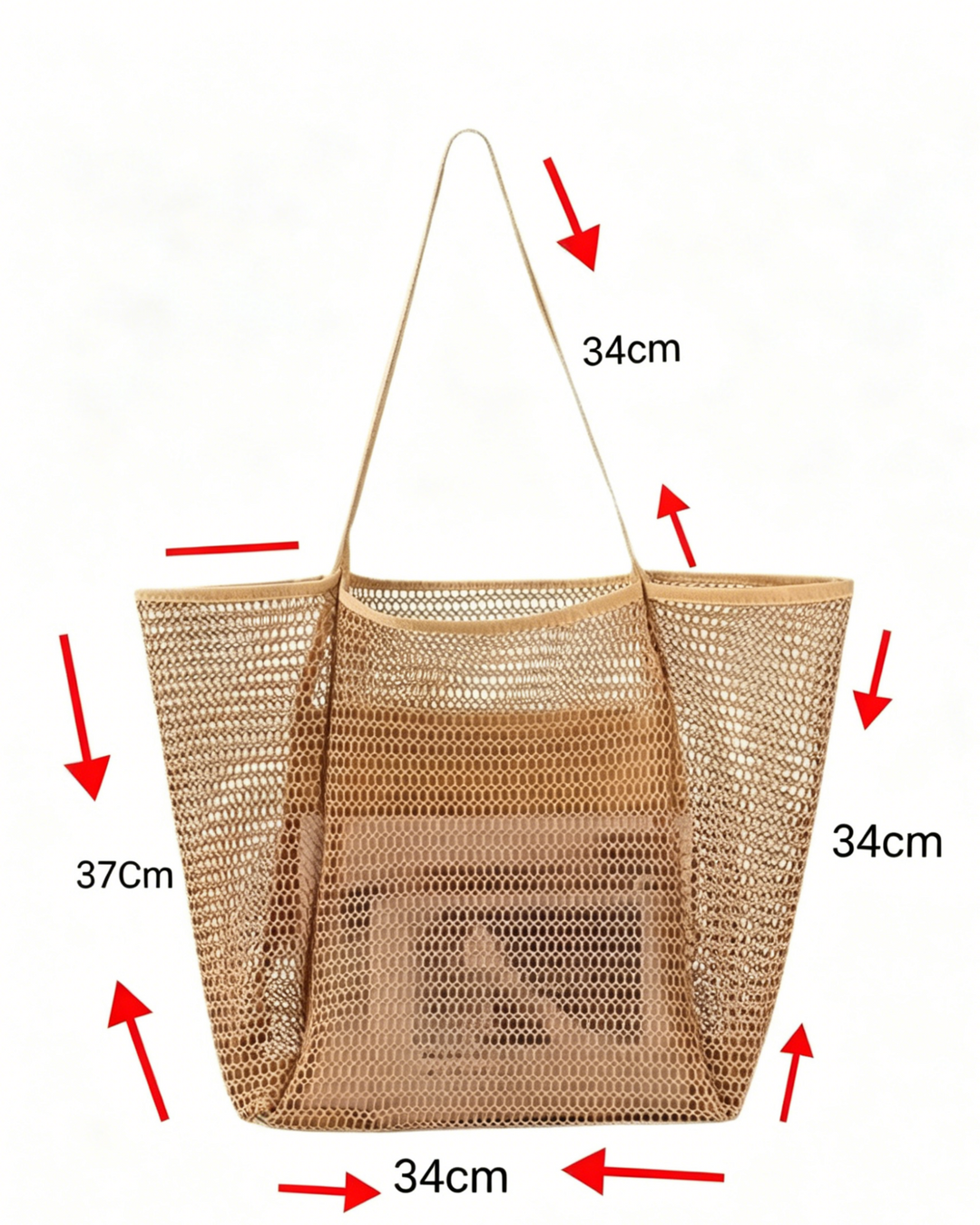 Sac de plage en maille grande capacité style bohème