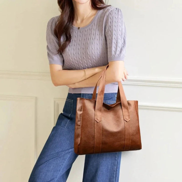 Susan - Sac porté épaule en cuir de luxe minimaliste