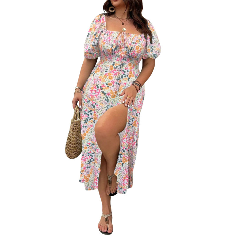SANDRA™ – Robe tendance grande taille à imprimé floral