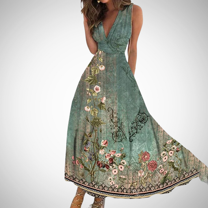 MIRIANNE™ - Robe longue florale intemporelle