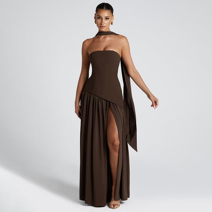 LINDSAY™ - Robe de soirée longue moulante sans manches élégante
