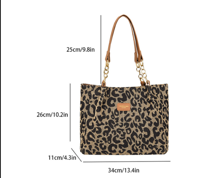 Sac de courses en toile Lévrier – Léopard