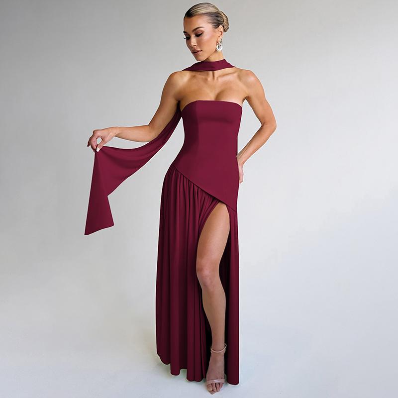 LINDSAY™ - Robe de soirée longue moulante sans manches élégante