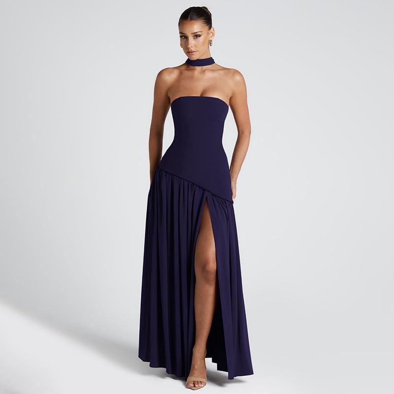 LINDSAY™ - Robe de soirée longue moulante sans manches élégante