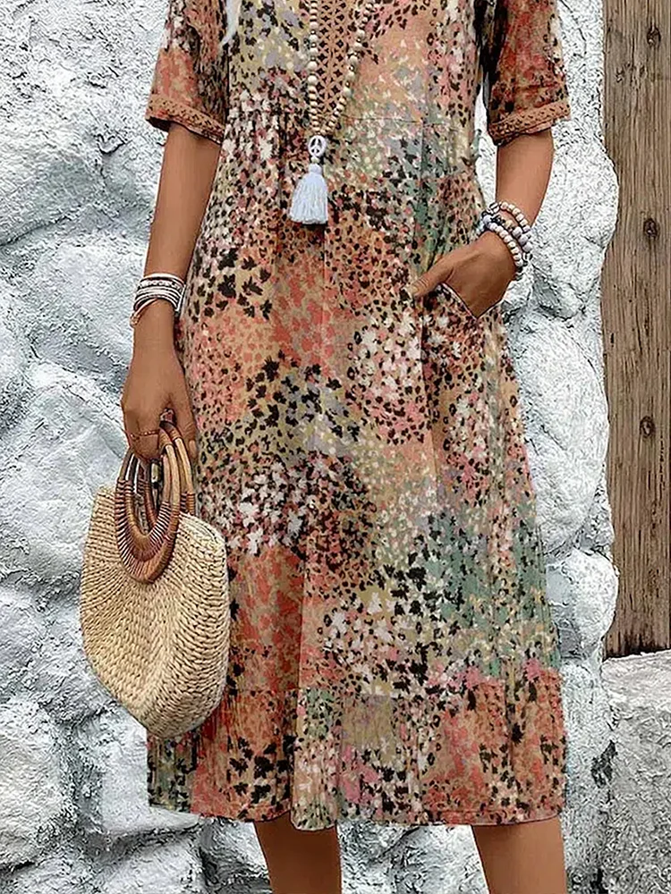 Fernanda | Robe mi-longue éclatante