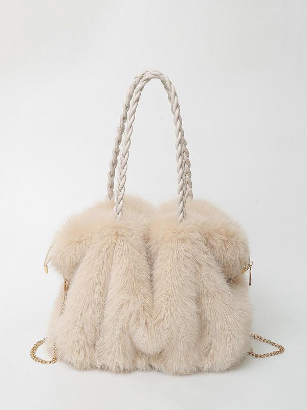 Charlotte - Sac fourre-tout à bandoulière en velours peluche polyvalent