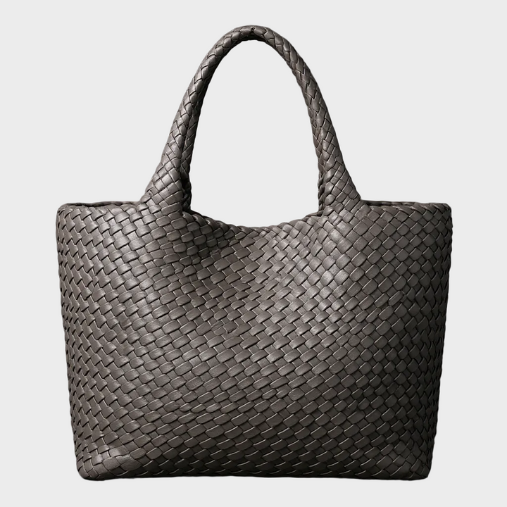 Sac fourre-tout Lana en cuir végétalien tissé main