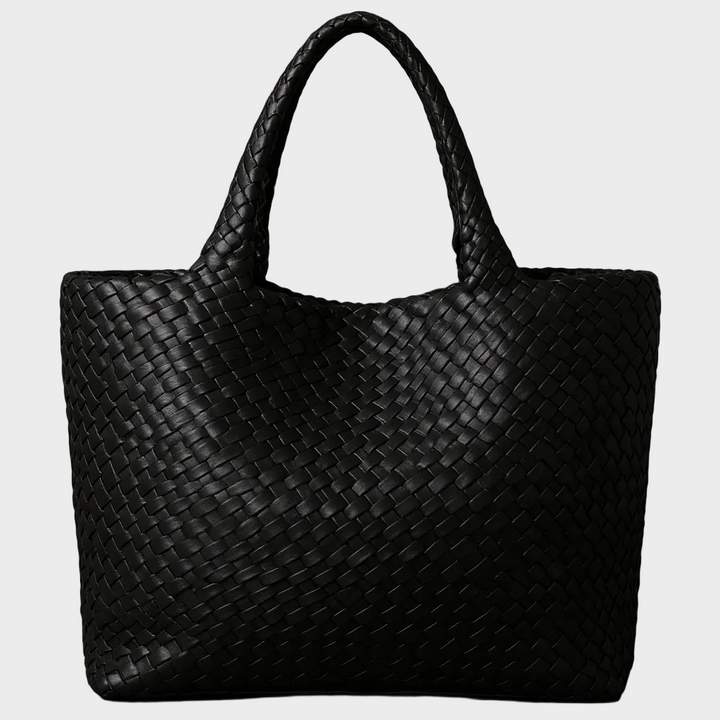 Sac fourre-tout Lana en cuir végétalien tissé main