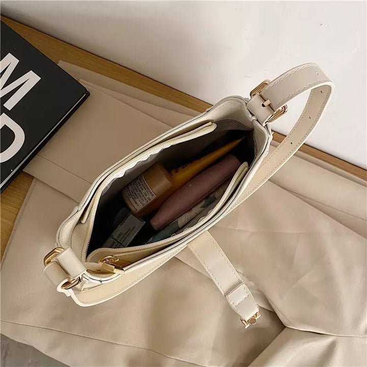 Sac à main fourre-tout porté épaule avec pochette classique