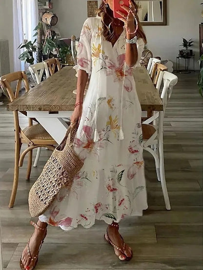 CASSIA™ - Robe bohème ventre plat